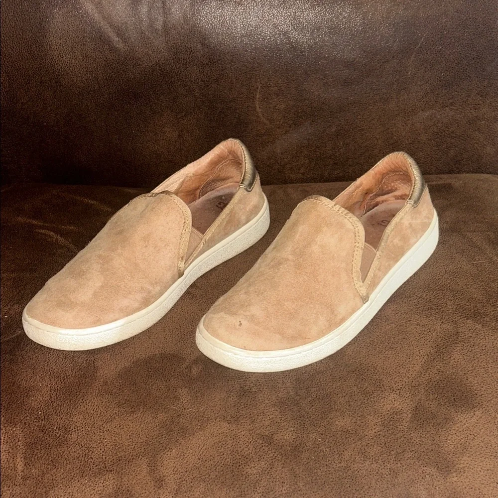 UGG Women's Tan Suede Slip-On Loafers